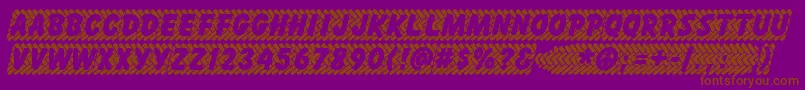 SKIDZ    Font – Brown Fonts on Purple Background