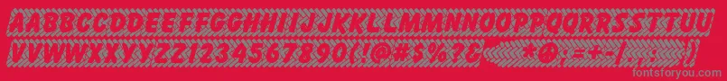 SKIDZ    Font – Gray Fonts on Red Background