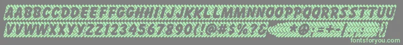 SKIDZ    Font – Green Fonts on Gray Background