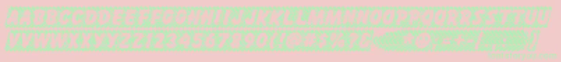 SKIDZ    Font – Green Fonts on Pink Background