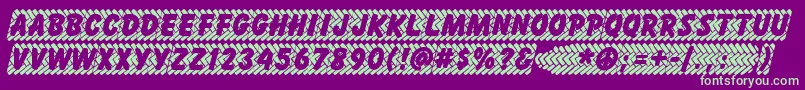 SKIDZ    Font – Green Fonts on Purple Background