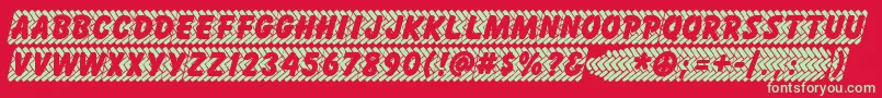 SKIDZ    Font – Green Fonts on Red Background
