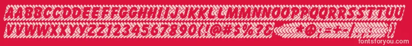 SKIDZ    Font – Pink Fonts on Red Background