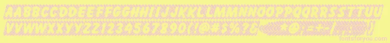 SKIDZ    Font – Pink Fonts on Yellow Background