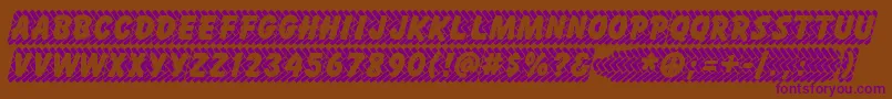 SKIDZ    Font – Purple Fonts on Brown Background