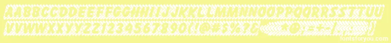 SKIDZ    Font – White Fonts on Yellow Background