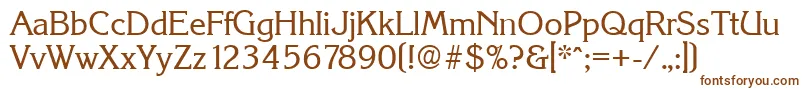 Шрифт KorinthSerialRegularDb – коричневые шрифты на белом фоне