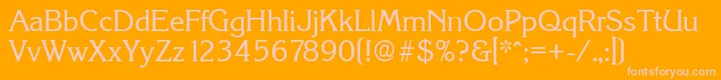 KorinthSerialRegularDb Font – Pink Fonts on Orange Background