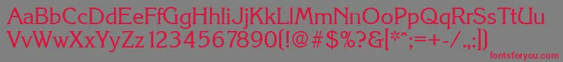 KorinthSerialRegularDb Font – Red Fonts on Gray Background