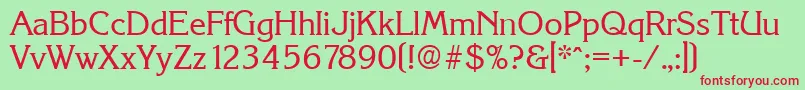 KorinthSerialRegularDb Font – Red Fonts on Green Background
