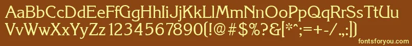 KorinthSerialRegularDb Font – Yellow Fonts on Brown Background