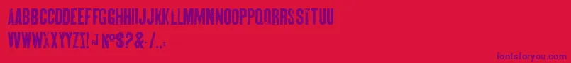 Skin  Bones Font – Purple Fonts on Red Background