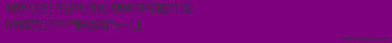 フォントSKINA    – 紫の背景に黒い文字