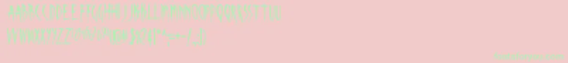 SKINA    Font – Green Fonts on Pink Background