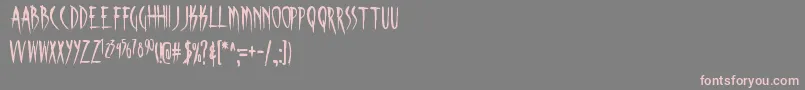 フォントSKINA    – 灰色の背景にピンクのフォント