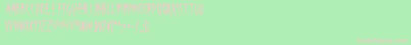 フォントSKINA    – 緑の背景にピンクのフォント
