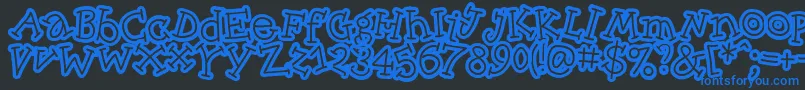 Skinck   Font – Blue Fonts on Black Background