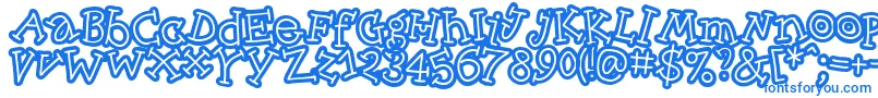 Skinck   Font – Blue Fonts on White Background