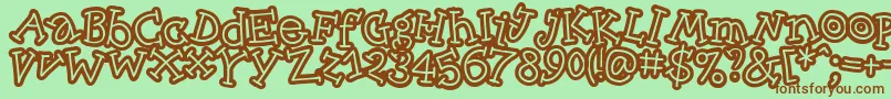 Skinck   Font – Brown Fonts on Green Background