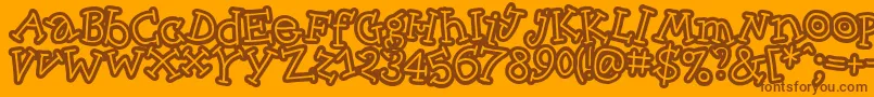 Skinck   Font – Brown Fonts on Orange Background