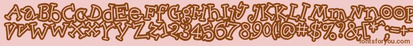 Skinck   Font – Brown Fonts on Pink Background