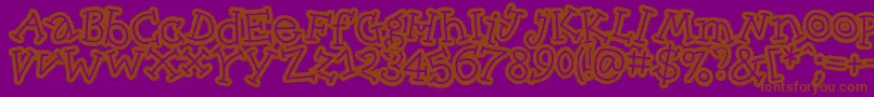 Skinck   Font – Brown Fonts on Purple Background