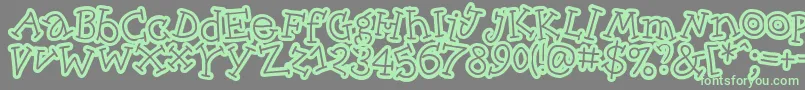 Skinck   Font – Green Fonts on Gray Background