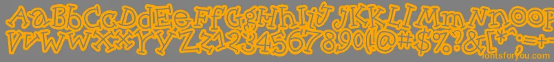 Skinck   Font – Orange Fonts on Gray Background