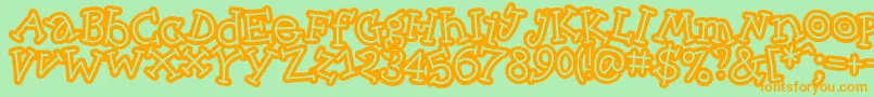 Skinck   Font – Orange Fonts on Green Background