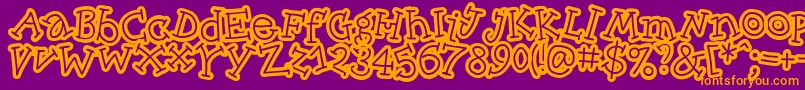 Skinck   Font – Orange Fonts on Purple Background