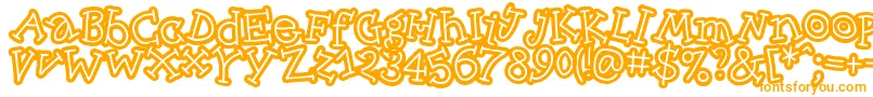 Skinck   Font – Orange Fonts on White Background