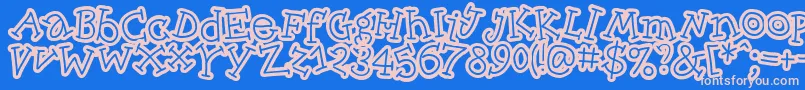 Шрифт Skinck   – розовые шрифты на синем фоне