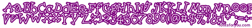 フォントSkinck   – 白い背景に紫のフォント