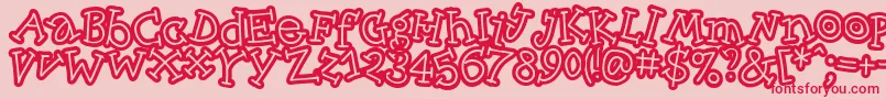 Skinck   Font – Red Fonts on Pink Background