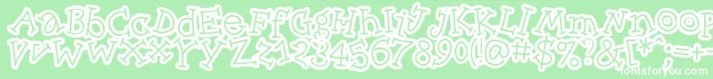 Skinck   Font – White Fonts on Green Background