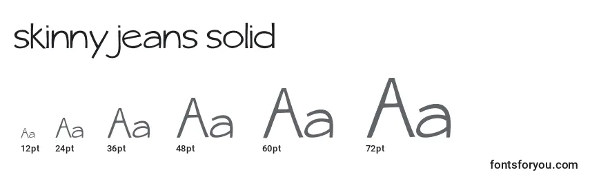Skinny jeans solid Font Sizes