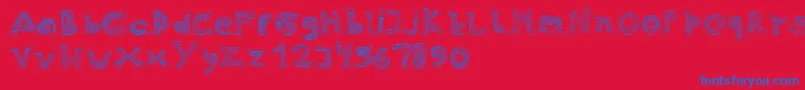 フォントSkinny Jeans – 赤い背景に青い文字