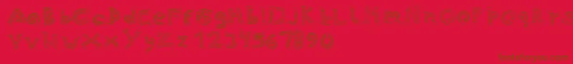 フォントSkinny Jeans – 赤い背景に茶色の文字