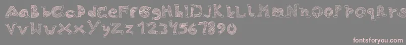 フォントSkinny Jeans – 灰色の背景にピンクのフォント