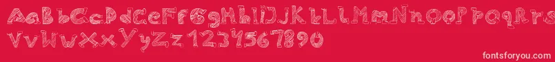 Skinny Jeans Font – Pink Fonts on Red Background