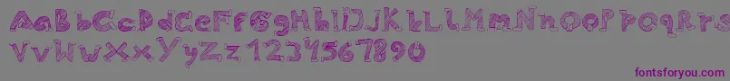 フォントSkinny Jeans – 紫色のフォント、灰色の背景