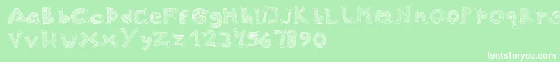 フォントSkinny Jeans – 緑の背景に白い文字