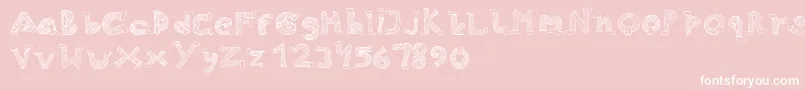 Шрифт Skinny Jeans – белые шрифты на розовом фоне