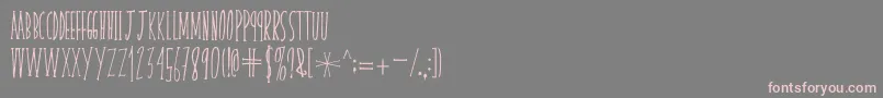 skinnyserifV2 Font – Pink Fonts on Gray Background