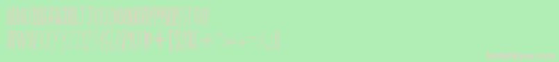 skinnyserifV2-fontti – vaaleanpunaiset fontit vihreällä taustalla
