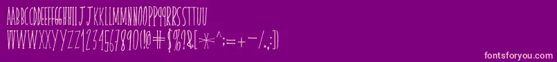 skinnyserifV2-fontti – vaaleanpunaiset fontit violetilla taustalla