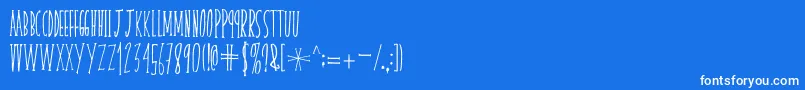skinnyserifV2 Font – White Fonts on Blue Background