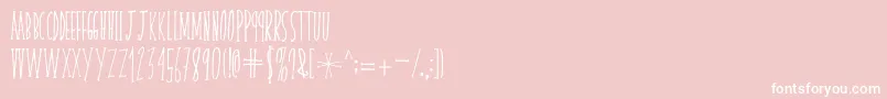 skinnyserifV2 Font – White Fonts on Pink Background