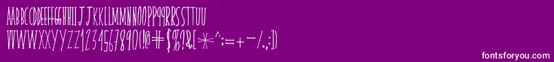 Шрифт skinnyserifV2 – белые шрифты на фиолетовом фоне