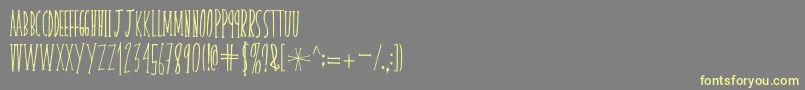 skinnyserifV2 Font – Yellow Fonts on Gray Background